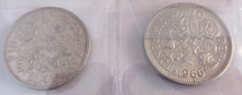 Load image into Gallery viewer, 1953-1967 QUEEN ELIZABETH II SIXPENCE 6d FULL 15 COIN SET IN CLEAR FLIP
