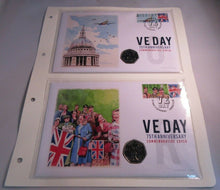 Load image into Gallery viewer, 2020 VE DAY 75TH ANNIVERSARY BU COMPLETE SET ISLE OF MAN FIFTY PENCE COINS PNC
