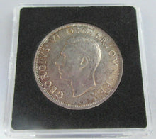 Load image into Gallery viewer, 1943 GEORGE VI BARE HEAD COINAGE HALF 1/2 CROWN UNC IN QUADRANT CAPSULE
