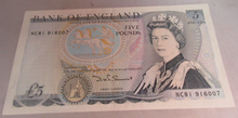 Load image into Gallery viewer, 1980 SOMERSET FIVE POUND £5 NOTE JUNE 1980 UNC NC81 916007
