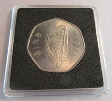 Load image into Gallery viewer, EIRE 50p 1971 FIFTY PENCE BUNC PRESENTED IN QUADRANT CAPSULE
