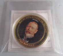 Load image into Gallery viewer, 2007 KINGS &amp; QUEENS OF BRITAIN GEORGE V GOLD PLATED BUNC COOK ISLANDS  $1 COIN

