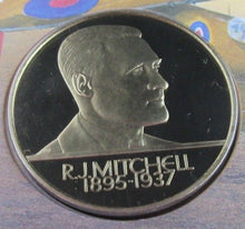 Load image into Gallery viewer, 1895-1995 CREATOR OF FAMOUS AIRCRAFT CENTENARY R J MITCHELL PR MEDAL COVER PNC
