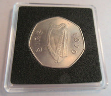 Load image into Gallery viewer, EIRE 50p 1970 FIFTY PENCE BUNC PRESENTED IN QUADRANT CAPSULE
