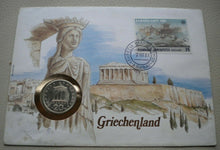 Load image into Gallery viewer, 1980 GRIECHENLAND 20 DRACMAI APAXMAI COIN COVER PNC
