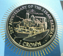 Load image into Gallery viewer, 1998 ISLE OF MAN 1 CROWN COIN WELSH MOUNTAIN RAIL BENHAM SILK COIN COVER / COA
