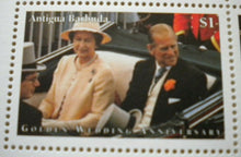 Load image into Gallery viewer, 1947-1997 THE GOLDEN WEDDING ANNIVERSARY QEII PP ANTIGUA BARBUDA 6 MNH STAMPS
