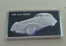 Load image into Gallery viewer, 1938 ALFA ROMEO 15mm X 10mm 1.60gram SILVER INGOT WITH INFORMATION SLIP
