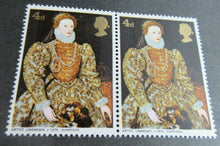 Load image into Gallery viewer, ELIZABETH I BRITISH PAINTINGS 4d 6 STAMPS MNH INCLUDES STAMP HOLDER

