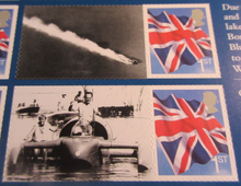 Load image into Gallery viewer, DONALD CAMPBELL CELEBRATING THE 50TH ANNIVERSARY OF HIS SPEED RECORDS STAMPS
