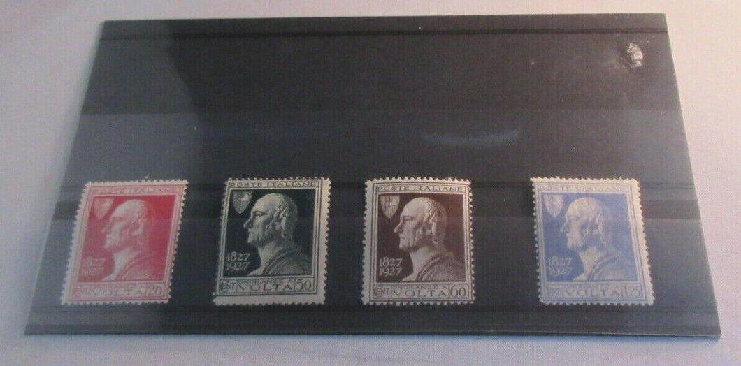 1927 POSTE ITALIANE ONORANZE VOLTA 1827-1927 20c, 50c, 60c & 1.25Lire STAMPS MNH