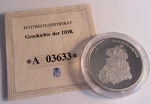 Load image into Gallery viewer, 2005 HISTORY OF THE GDR THE NEW FEDERAL STATES MEDALLION WITH COA &amp; CLEAR FLIP
