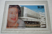 Load image into Gallery viewer, 1952-1992 QEII 40TH ANNIVERSARY OF THE ACCESSION - 5 X ZAMBIA MNH STAMPS/INFO
