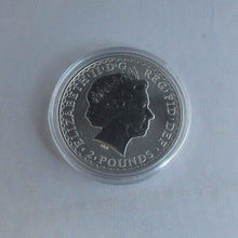 Load image into Gallery viewer, 2002 Britannia Silver Reverse Frosted UK Royal Mint £2 Coin In Capsule
