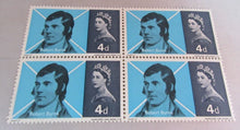 Load image into Gallery viewer, 1965 QEII ROBERT BURNS 16 x PRE DECIMAL STAMPS MNH IN CLEAR FRONTED STAMP HOLDER
