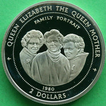 Load image into Gallery viewer, 1997 Cook Islands Silver Two Dollar Proof Queen Mother Family Portrait
