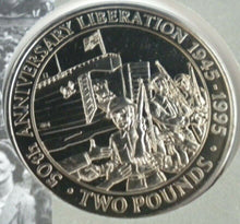 Load image into Gallery viewer, VICTORY OVER GERMANY END OF WORLD WAR II 1945-1995 PROOF £2 COIN COVER PNC &amp;INFO
