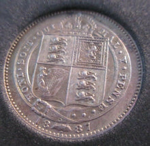 Load image into Gallery viewer, 1887 QUEEN VICTORIA JUBILEE HEAD SHILLING SPINK 3926 PROOF IN QUAD CAP
