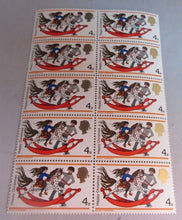 Load image into Gallery viewer, 1968 HAPPY CHRISTMAS 4d 10 X STAMPS MNH WITH CLEAR FRONTED STAMPS HOLDER
