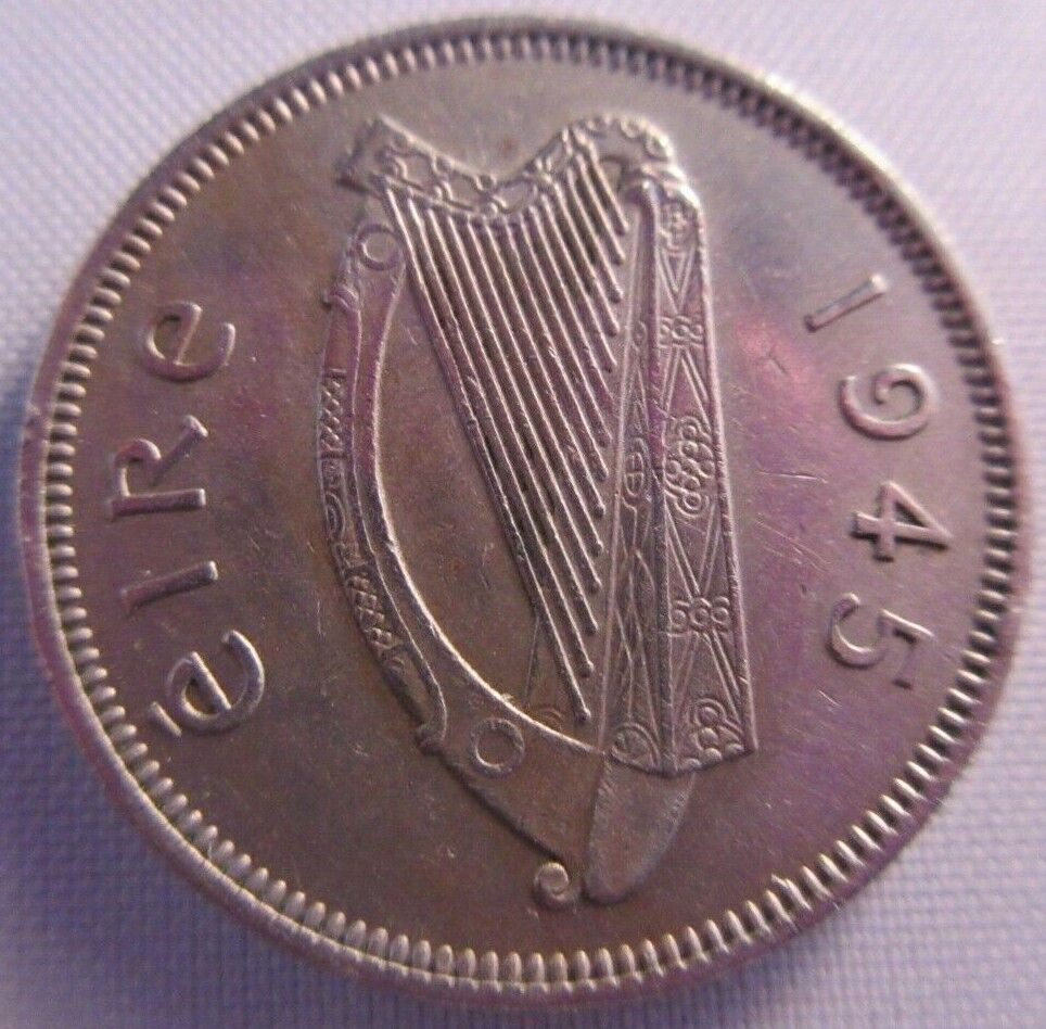 1945 IRELAND IRISH EIRE 6d SIXPENCE BUNC PRESENTED IN CLEAR FLIP