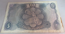 Load image into Gallery viewer, 1967 FFORDE FIVE POUND £5 NOTE VF JAN 1967 10C 529384
