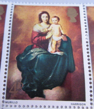 Load image into Gallery viewer, 1967 MURILLO HARRISON MADONNA &amp; CHILD 4d 12 X STAMPS MNH &amp; STAMP HOLDER
