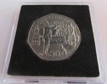 Load image into Gallery viewer, 1992 QEII CHRISTMAS COLLECTION PAPER BOY MINT MARK AA FIFTY PENCE COIN BOX &amp; COA
