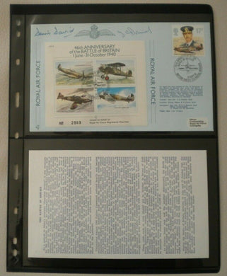 1986 46TH ANNIV OF THE BATTLE OF BRITAIN SIGNED FLOWN G/C W D DAVID STAMP COVER