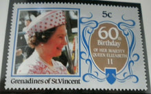 Load image into Gallery viewer, QUEEN ELIZABETH II THE 60TH BIRTHDAY OF HER MAJESTY GRENADINES ST VIN STAMPS MNH
