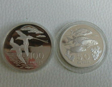 Load image into Gallery viewer, SEYCHELLES CONSERVATION 1978 ROYAL MINT SILVER PROOF 100 &amp; 50 RUPEES MINT CONDIT
