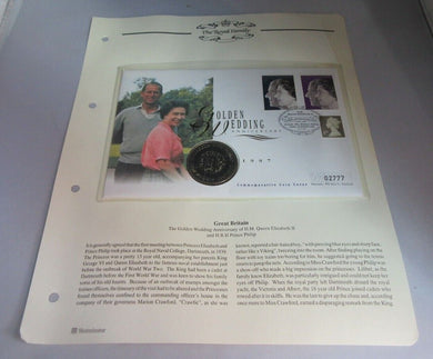 1997 GOLDEN WEDDING ANNIVERSARY 1947-1972 ELIZABETH & PHILIP CROWN PNC