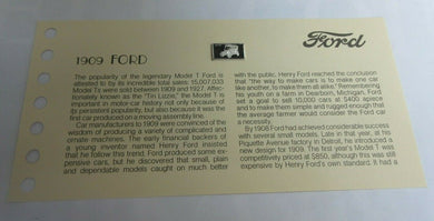 1909 FORD 15mm X 10mm 1.60gram SILVER INGOT WITH INFORMATION SLIP