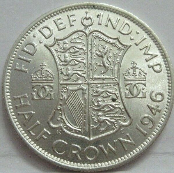 1946 GEORGE VI SILVER HALF CROWN SPINK REF 4080 UNC QUAD CAP BOXED WITH COA A1