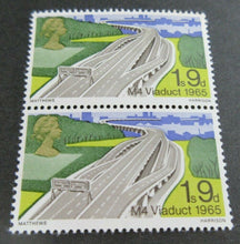 Load image into Gallery viewer, 1968 M4 VIADUCT BRIDGE 1s 9d 6 X STAMPS MNH IN CLEAR FRONTED STAMP HOLDER
