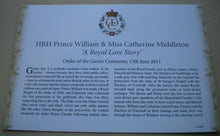 Load image into Gallery viewer, 2011 WILLIAM &amp; KATE - A ROYAL LOVE STORY - ORDER OF THE GARTER CEREMONY COVER
