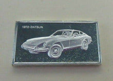 Load image into Gallery viewer, 1970 DATSUN 15mm X 10mm 1.60gram SILVER INGOT WITH INFORMATION SLIP
