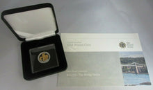 Load image into Gallery viewer, 2008 Royal Mint Wales The Bridge Series £1 One Pound Silver Gold Proof Coin
