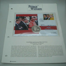 Load image into Gallery viewer, 2003 HRH PRINCE WILLIAM 21ST BIRTHDAY SILVER PROOF JERSEY £5 COIN COVER PNC
