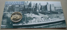 Load image into Gallery viewer, 2004 SPANNING THE OCEANS FROM STEAMSHIPS TO OCEAN LINERS COVER PNC &amp; INFO CARD
