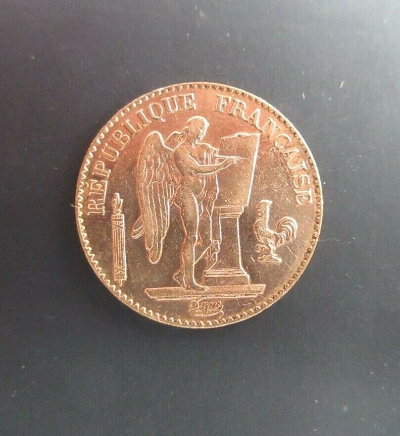 1897 A PARIS MINT FRANCE  .900  GOLD  Francs RÉPUBLIQUE FRANÇAISE