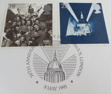 Load image into Gallery viewer, 1945-1995 50TH ANNIVERSARY VE DAY BUNC £2 COIN COVER PNC WITH STAMPS &amp; POSTMARK
