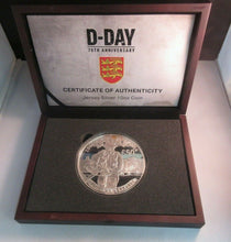 Load image into Gallery viewer, 2014 D-Day 70th Anniversary 10oz Silver Proof Jersey £50 Coin in Box/COA
