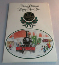 Load image into Gallery viewer, 1984 PROOF 50P MERRY CHRISTMAS HAPPY NEW YEAR 50P COIN IN CHRISTMAS CARD
