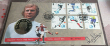 Load image into Gallery viewer, 1966-2006 BOBBY MOORE ENGLAND WORLD CUP HERO MEDAL COVER SIGNED BY RAY WILSON
