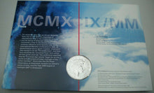 Load image into Gallery viewer, 1999-2000 MILLENNIUM MOMENT COIN COVER  BUNC ANNO DOMINI £5 COIN COVER PNC &amp; COA
