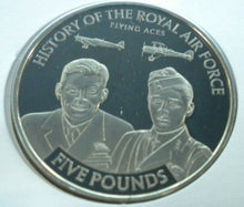 Load image into Gallery viewer, 2008 FIGHTER ACE AIR VICE MARSHALL JOHNNIE JOHNSON, RAF PROOF £5 COIN COVER PNC
