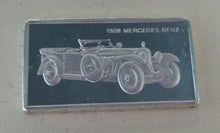 Load image into Gallery viewer, 1928 MERCEDES-BENZ 15mm X 10mm 1.60gram SILVER INGOT WITH INFORMATION SLIP
