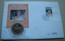 Load image into Gallery viewer, 1990 90TH BIRTHDAY OF HM QUEEN ELIZABETH THE QUEEN MOTHER 1 CROWN COIN COVER PNC
