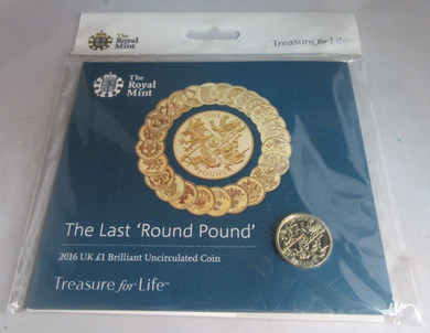 THE LAST ROUND POUND 2016 BUNC UK ROYAL MINT £1 COIN PACK
