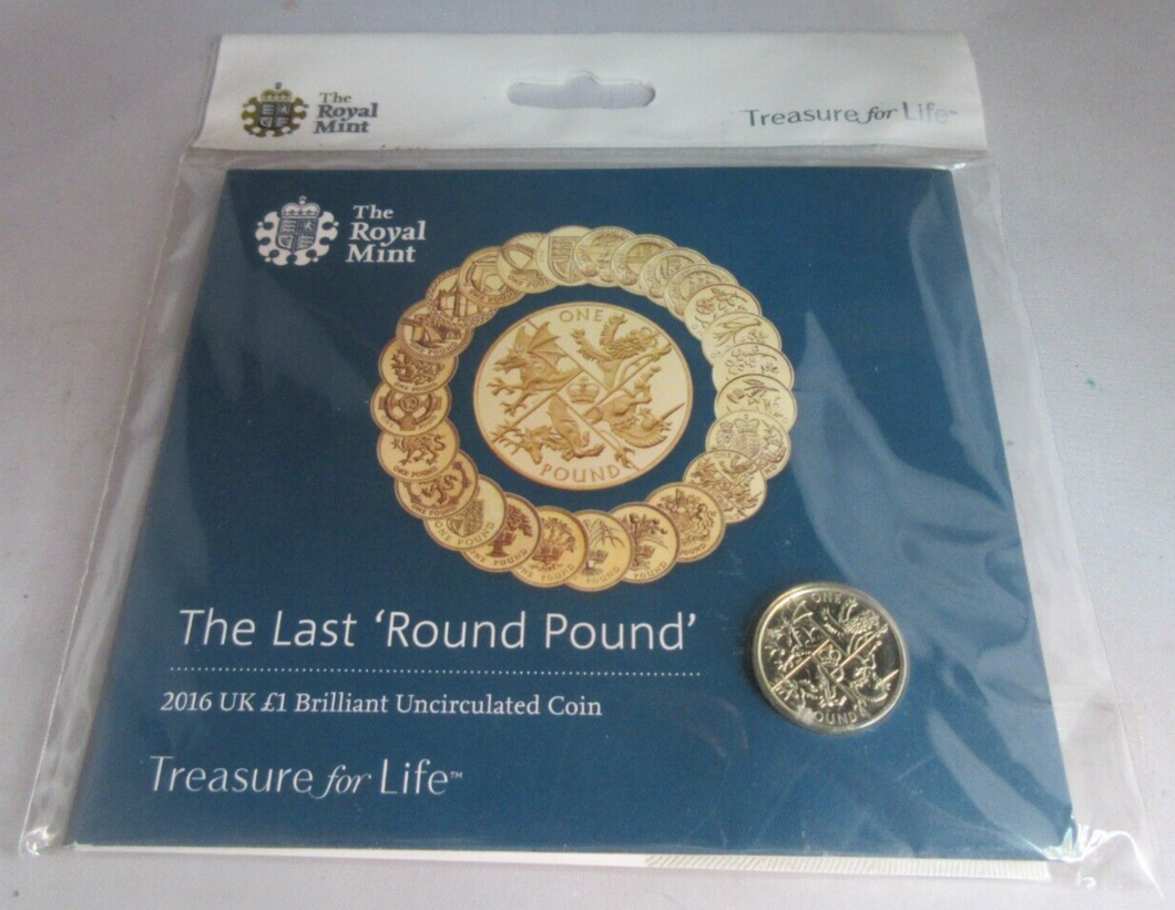 THE LAST ROUND POUND 2016 BUNC UK ROYAL MINT £1 COIN PACK